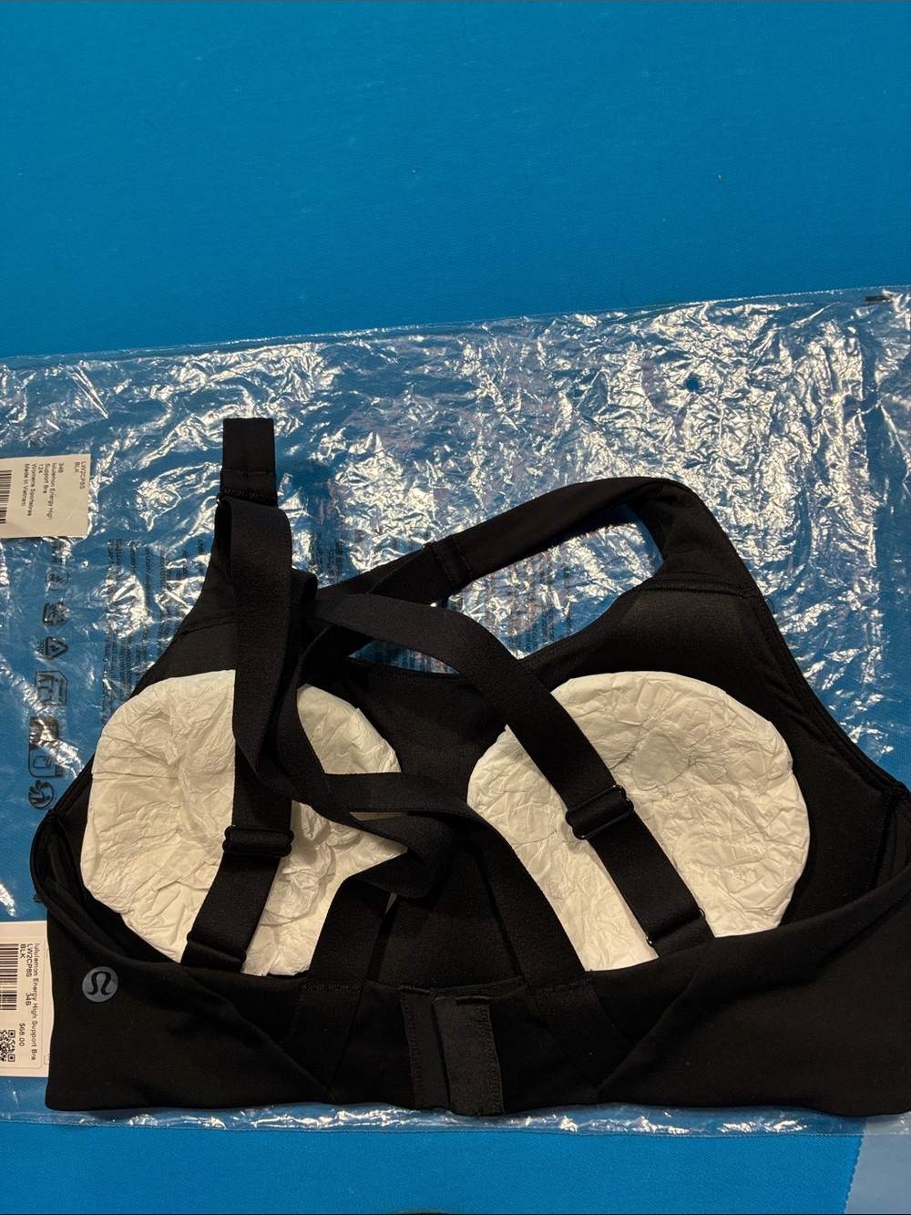 *Brand New* lululemon-  Black Energy High Support Sports Bra - Size 34B- NWT - Picture 11 of 14